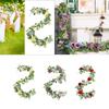 Artificial Rose Garland Front Door Hanging Decor Greenery Garland for Valentines Day Celebration Fireplace Wedding Dining Table