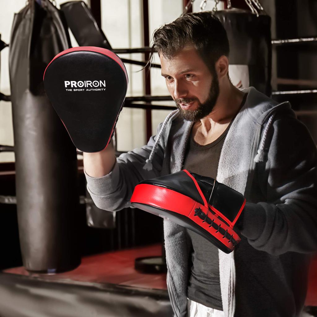 PROIRON Punching Mitts Boxing Mitts Kickboxing Martial Arts Karate Taekwondo Practice Set of 2 One Size Fits Most