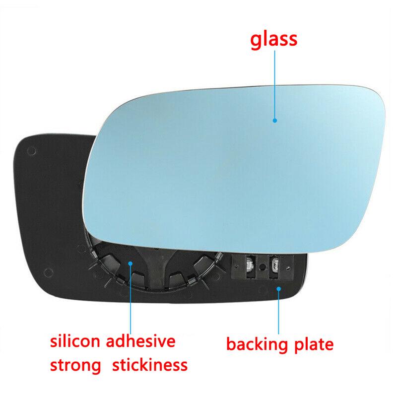 2PCS Side Rearview Heated Mirror Glass for VW CABRIO GOLF JETTA PASSAT 1999-2005 1J1857521 1J1857522