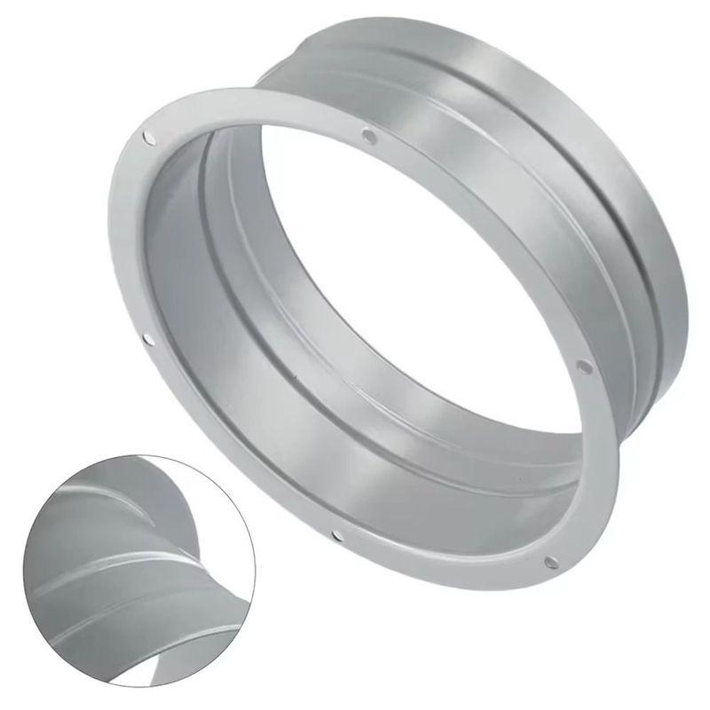 Metal Exhaust Duct Connector Flange Round High-temperature Resistant Straight Flange Adapter 75-300mm Pipe Air Vent Connector