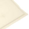 Garden Chairs 4 pcs with Cream Colored Cushions Solid Teak Wood