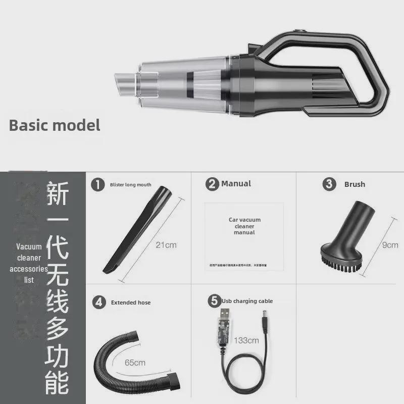 

Беспроводной ручной пылесос для автомобиля и дома с большим двигателем, перезаряжаемый, бесшумный, с высокой мощностью всасывания