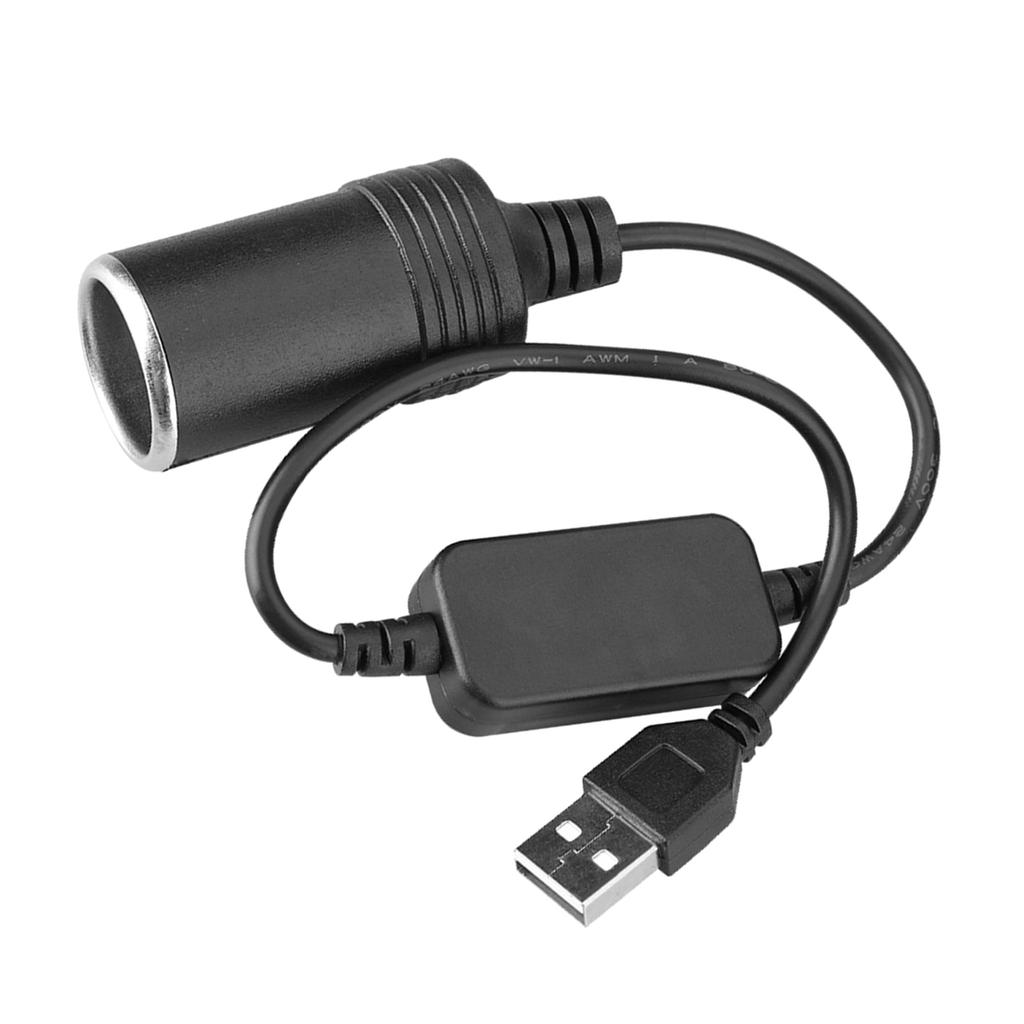 Cigarettes Lighter Adapter USB 5V to 12V Car Cigarettes Lighter Socket Female Converters Adapter Cord For Driving Recorders