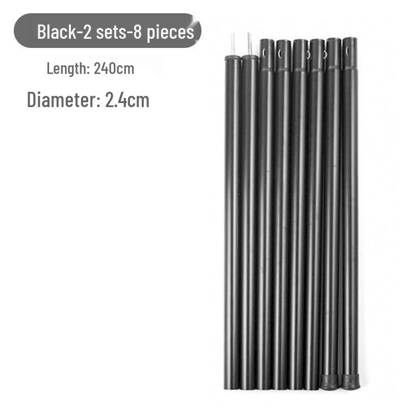 Adjustable 2-Meter Iron Outdoor Canopy Support Pole with 10 Sections and Spray-Painted Finish for Tent Vestibule Accessories.