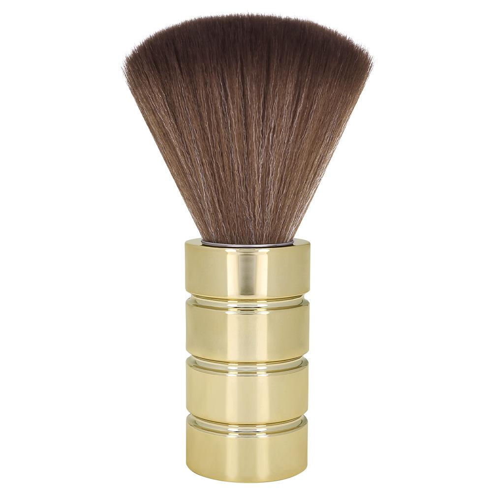 

Electroplated Portable Clean Brush Neck Duster Haircut Facial Clean Styling Soft Hair Neck Brush Duster Hairdress Haircutt Style