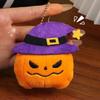 Porte-clés Peluche Halloween Pour Femmes Citrouille Fantôme Chauve-souris Chapeau de Sorcière Trick Or Treat Charme de Sac Dessin Animé Cadeaux de Fête Accessoires Porte-clés