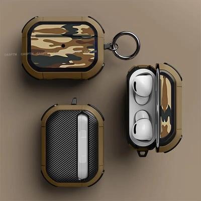 Pro Airpods Pro 2 Pouzdro 2022 Camouflage Armor Kryt sluchátek Skořápka sluchátek Pouzdro na sluchátka Apple Air Pod 3 Pro 2. generace