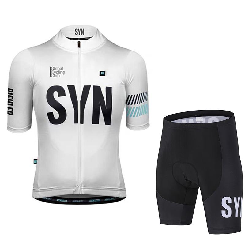 Black Cycling Jersey Men's Cycling Bib Summer Cycling Sportswear Set Polyester Fiber Cycling Short Top Cycling Shorts