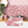 6Pcs New 3D Wall Tile Sticker Self Adhesive Waterproof Imitation Tile Stickers PVC Decorative Tile Stickers Wall Decoration