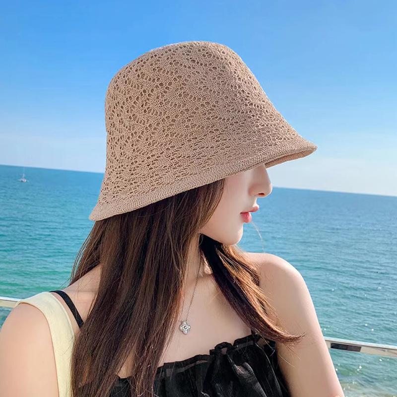 New Sunscreen Visor Hat Women's Summer Hollow Breathable Sun Hat Japanese Sweet Small Brim Show Face Small Straw Hat Wholesale