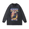 High Street Printed Sweater Ins American Retro Trendy Brand Washed Old Oversize Cotton Long Sleeve T-Shirt Men