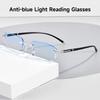 Rimless Anti-Blue Light Reading Glasses Men Women Rhinestone Blocking Blue Llight Eyewear Optical Lenses  De Lectura