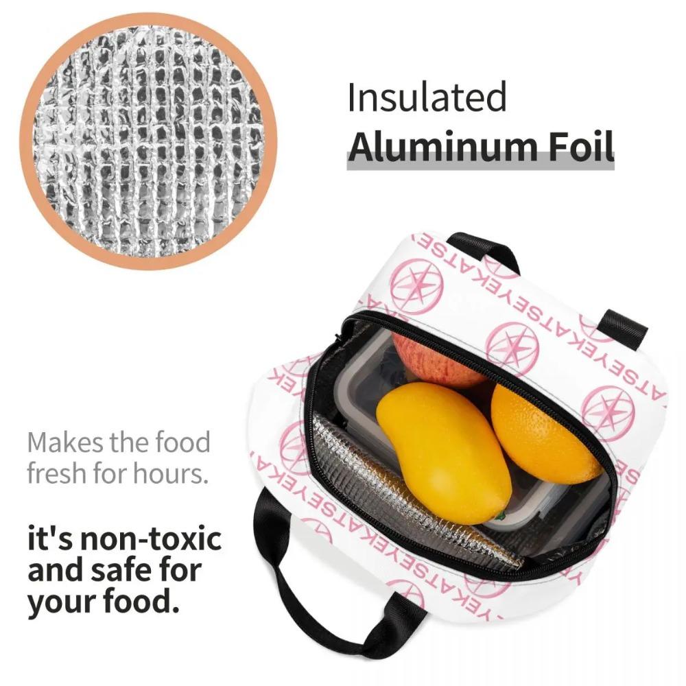 KATEYE Kpop Group Insulated Lunch Bag for Women Office Cooler Thermal Food Box Tote Leakproof Lunch Boxes Container
