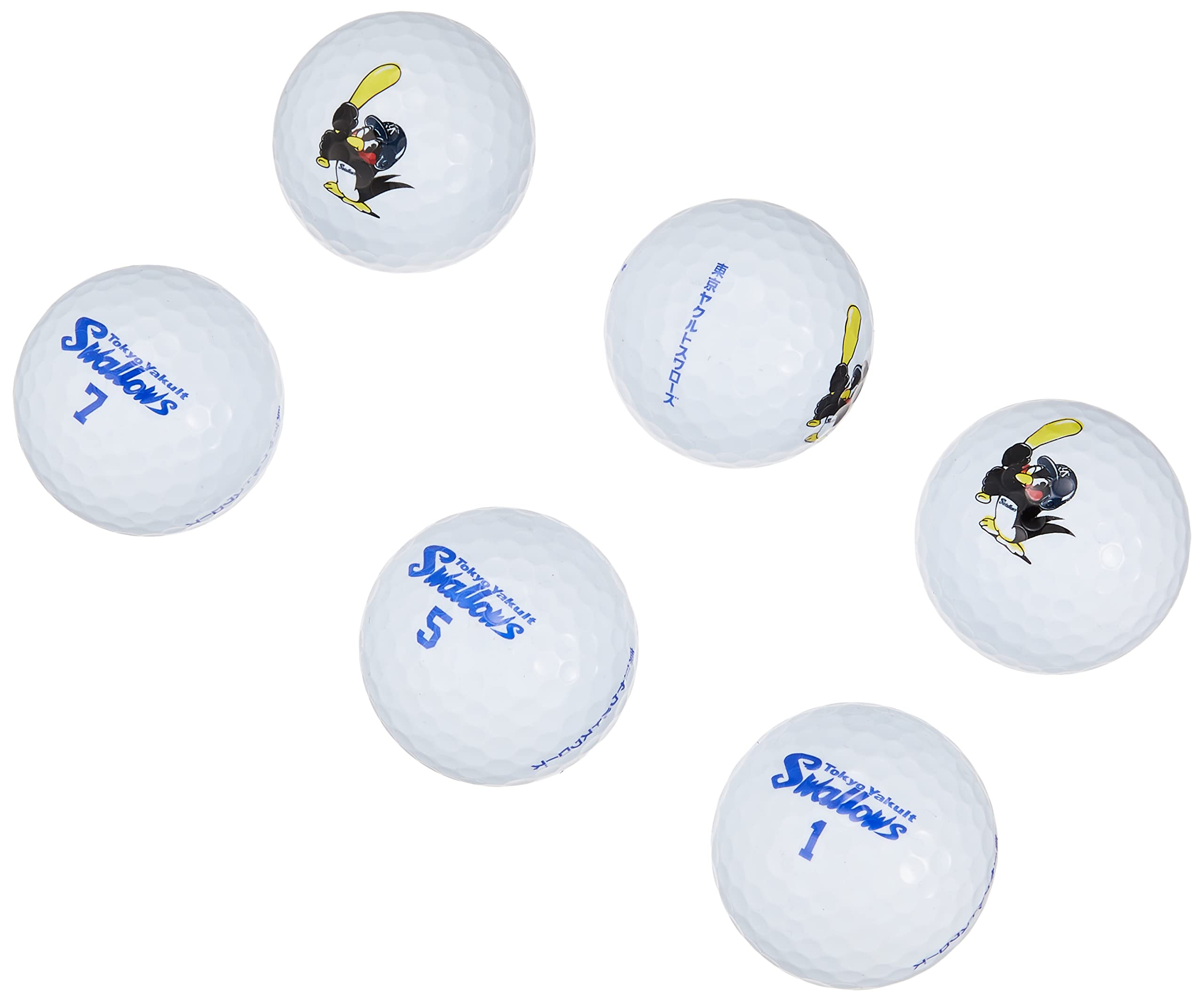 

LEZAX Golf Balls Tokyo Yakult Swallows Golf Balls 6 Balls YSBA-9782 White