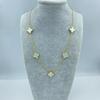 13MM Titanium Steel 5 Flowers Double Sided Shell Star Pattern Shell Lucky Four Leaf Clover Necklace
