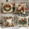 New Christmas Gingerbread Cushion Cover Gingerbread Baked Living Room Seat Decoration Cushion Cover Bedside Cushion