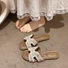 Flat-bottomed Flip-flops Summer Fairy-style Shoes Semi-flip-flops Beach Sandals