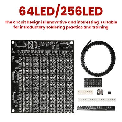 64LED/256LED Red Display LED SMD Dot Matrix Advertising Screen Welding Practice Kit Fun DIY Electronic Kit Soldering Practice