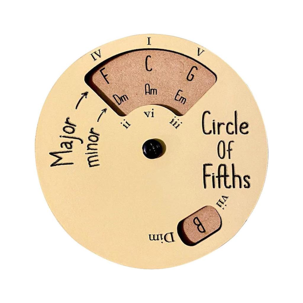 2024 Circle of Fifths Wheel Guitar Chord Wheel Wood Melodys Tool Musical Instruments Accessories for Musician Children