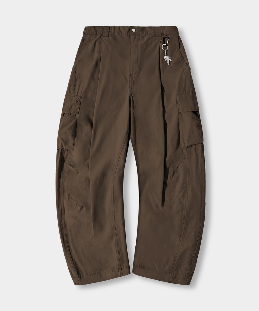 Yujen Single-Pleat Wide Cargo Elastic Pants_3 Color