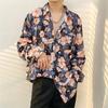 Heren bloemenoverhemd - Japanse en Koreaanse stijl, lente/herfst, trendy retro Hong Kong-stijl, casual all-match jas