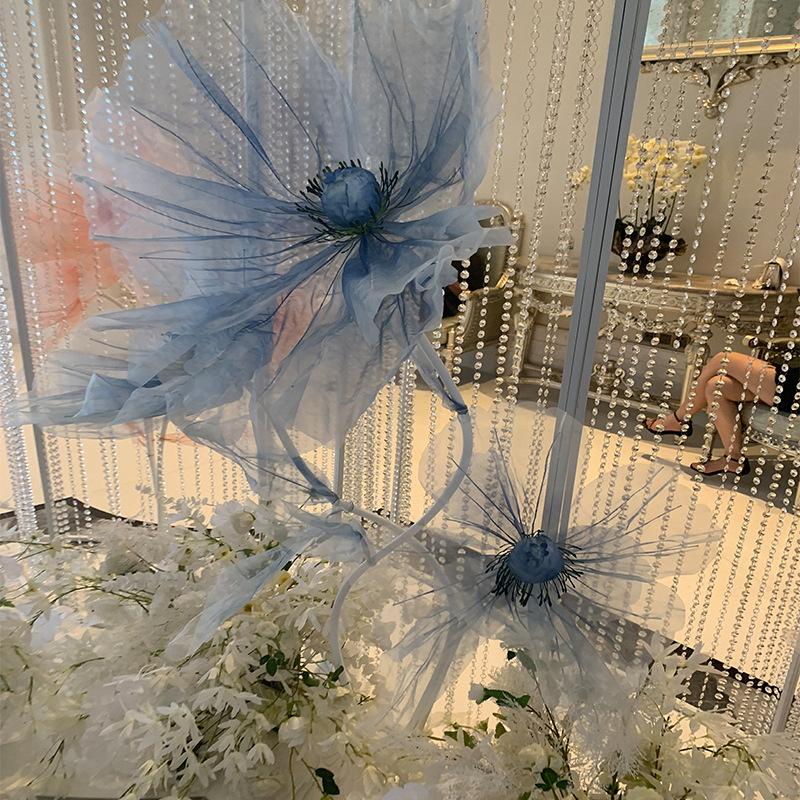 3pcs Wedding Decorations for Reception Giant Flowers for Decoration,Big Artificial Silk Flowers for Party Banquet Background