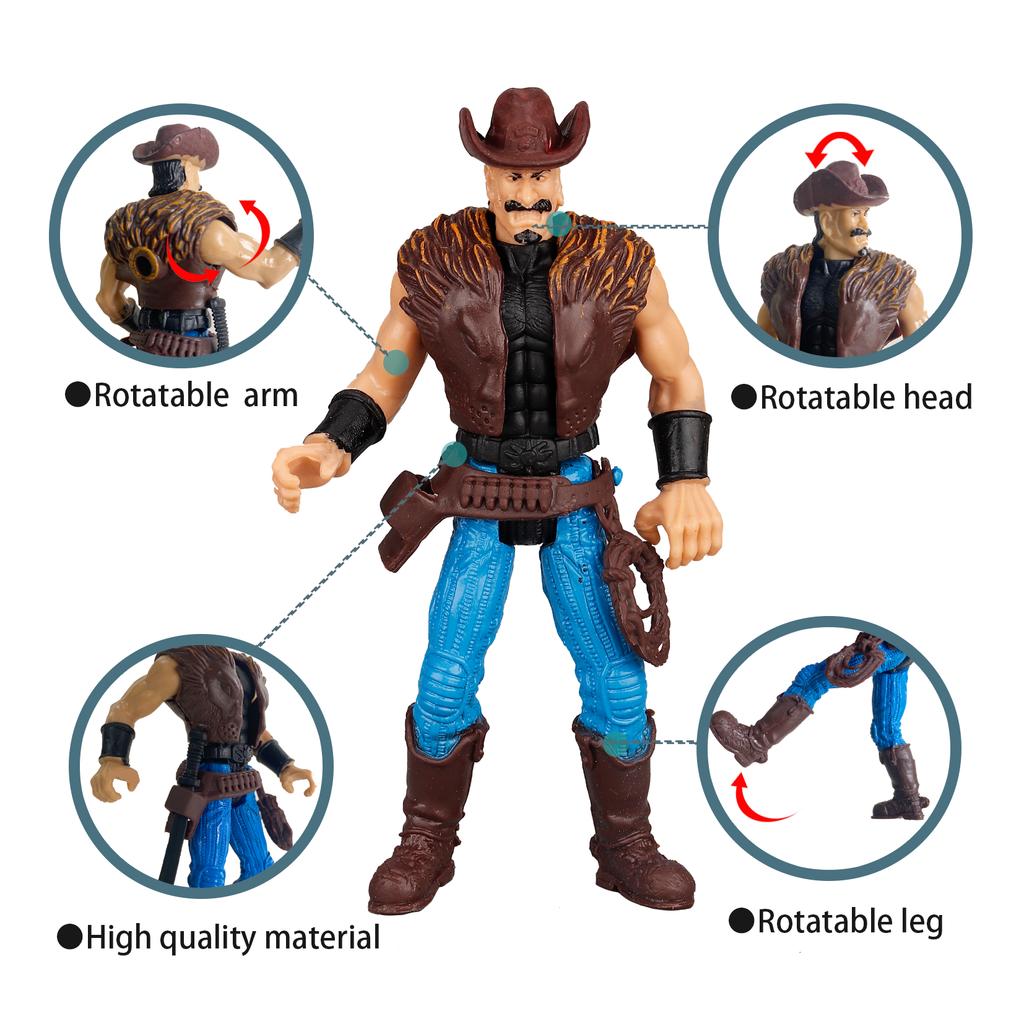 Figure d'Azione di Persone in Scala 1/18 Esploratore Cacciatore Soldato Modello Playset Giocattolo Personaggio Figure Flessibili Articolate Progettato Per Bambini Ragazzi Regalo