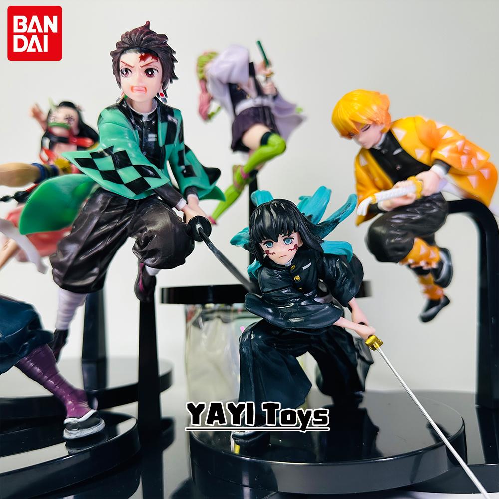 Hot Anime Demon Slayer Figure Tanjirou Agatsuma Zenitsu Kyoujurou Model Action Toy Kids Gift PVC collection for Poseable Articulated Scale Detailed