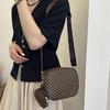 Vintage Trend Quadratische Umhängetasche mit kleinem Beutelmuster PU-Leder Damen Schultertasche