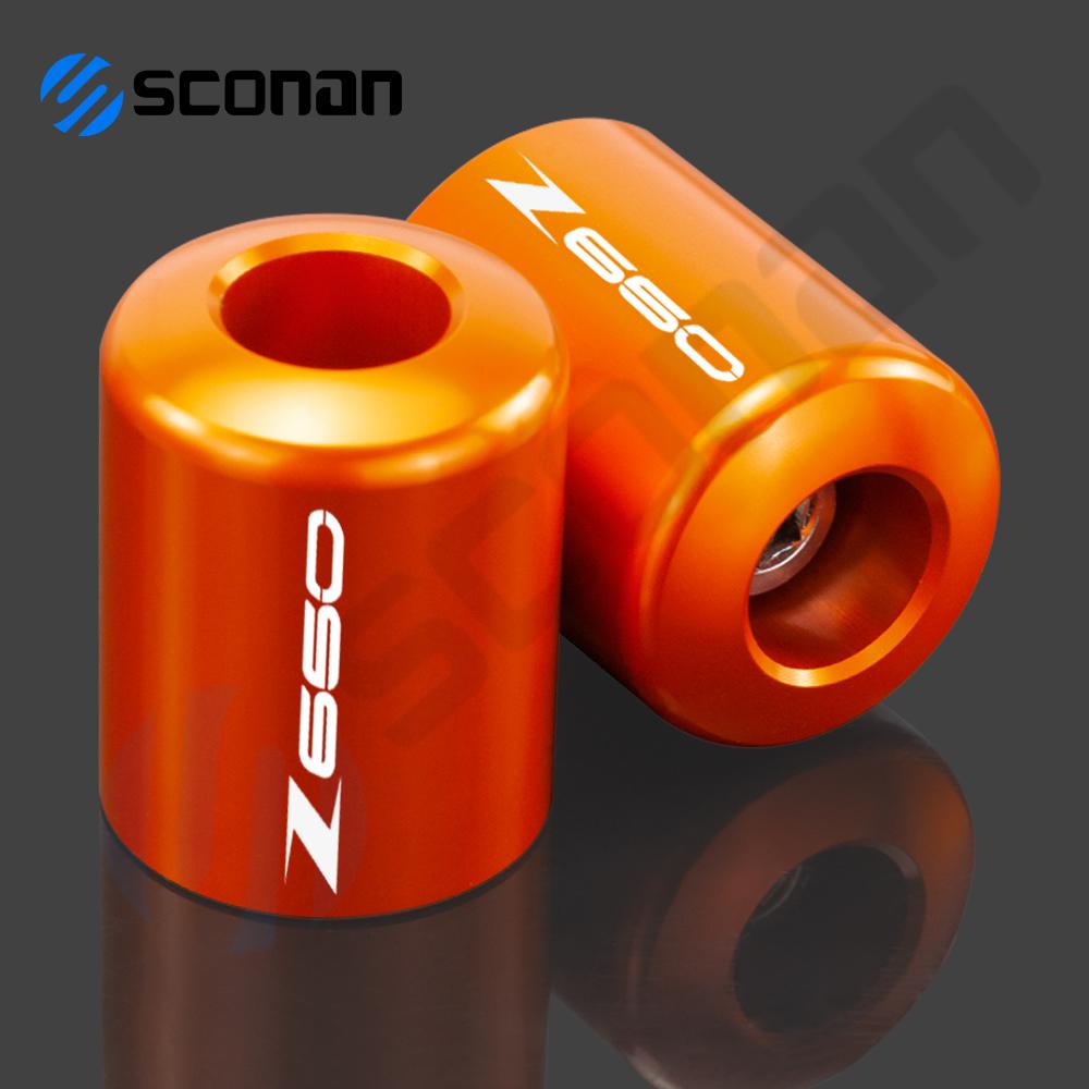 Motorcycle Accessories For KAWASAKI Z650 Z 650 All Year CNC Aluminum Handlebar Grips Handle Bar Cap Ends Plugs End