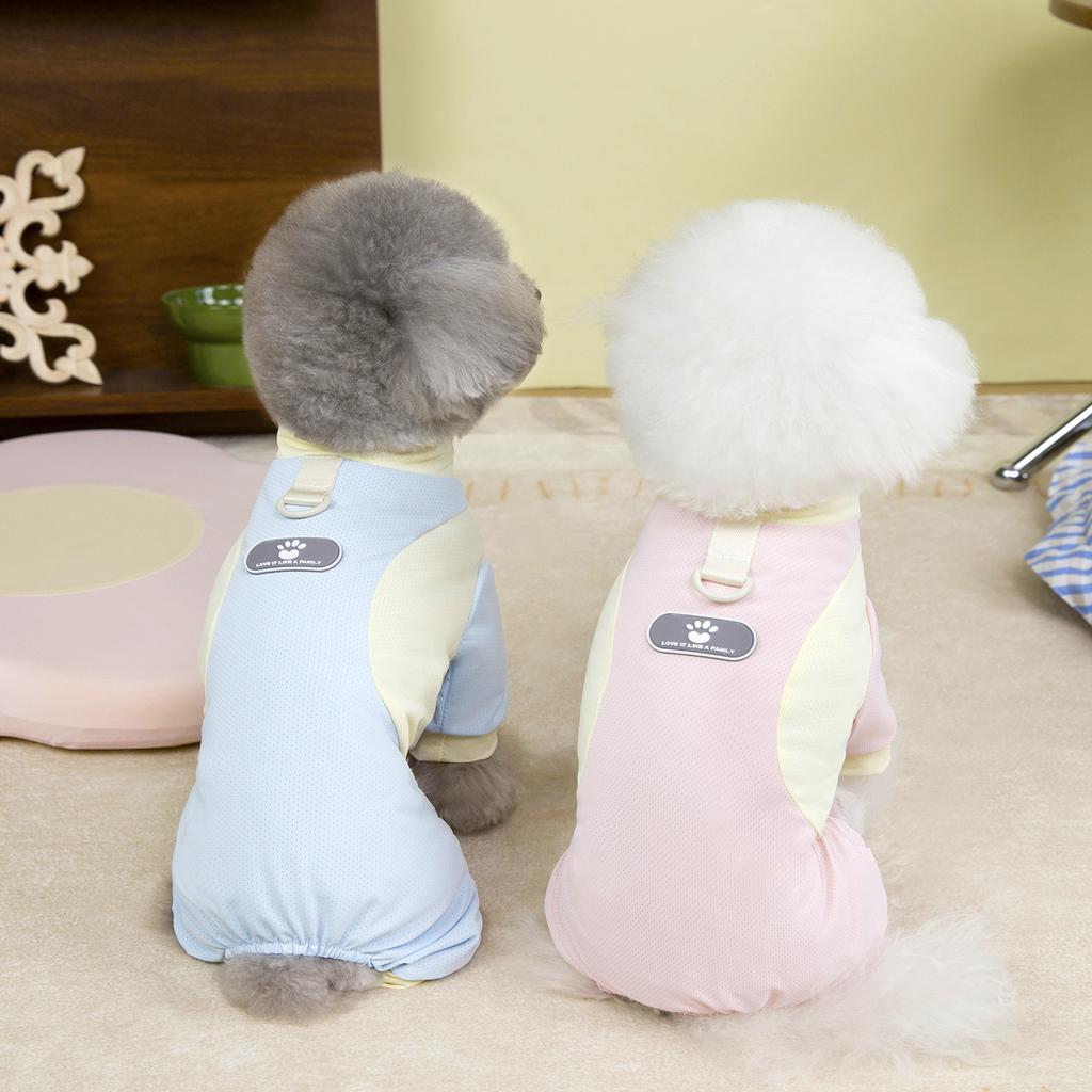 Summer thin ice silk teddy dog clothes, small dog spring clothes, cat-specific small clothes, pet clothes