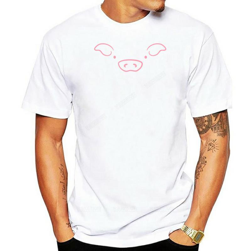 

Brand man teeshirt Top Quality Cute Sweet Pig Face TShirt Men fashion T Shirt Mens Tshirt Streetwear Cotton Summer Male Tops S