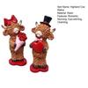 2 Pcs Valentine's Day Highland Cow Figurine Cute Love Scottish Cow Statue with Roses And Heart Romantic Farmhouse Tabletop Decoration