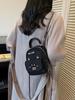 Leopard Print Cartoon Kitten Mini Backpack for Women