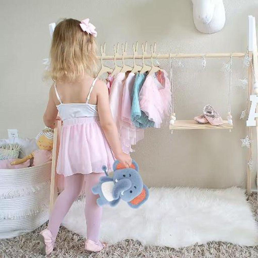 10Pcs Cute Wooden Clothes Hanger Non Slip Baby Clothes Rack Creative Baby Clothes Hanger  Baby Room