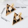 Rock Grunge Brown Leopard Print Punk Charm Earrings for Women Sexy Fashion Accessories New Leopard Print Earrings Y2K Jewelry