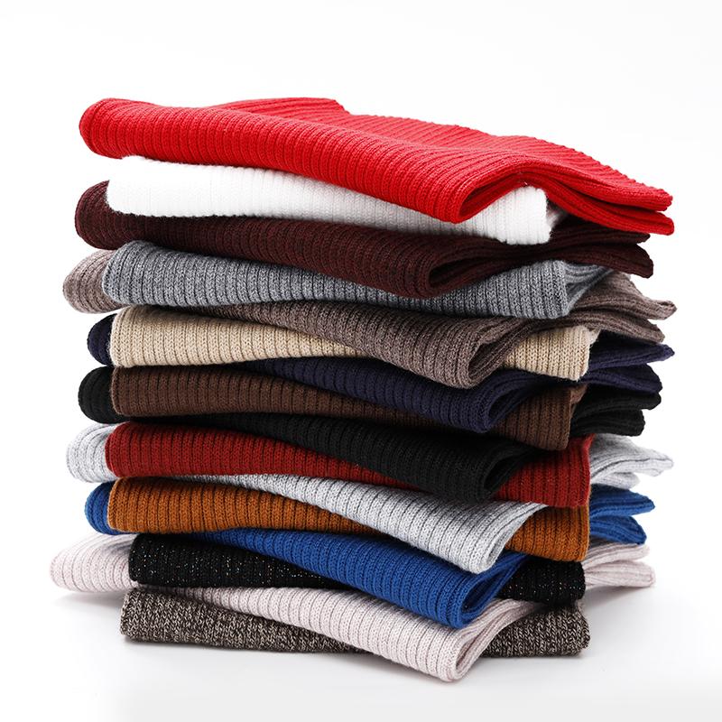 Neck Gaiter Thick Women Ribbed Knitted Tube Scarf Ring Wool Neck Warmer Cowl Collar Loop Snood Scarf Winter Outdoor Skiing Men