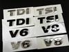 ABAU1 1 stuks 3D ABS hoge kwaliteit V6 V8 TDI TSI auto Letter Achterklep Stickers Embleem badge sticker Decal styling