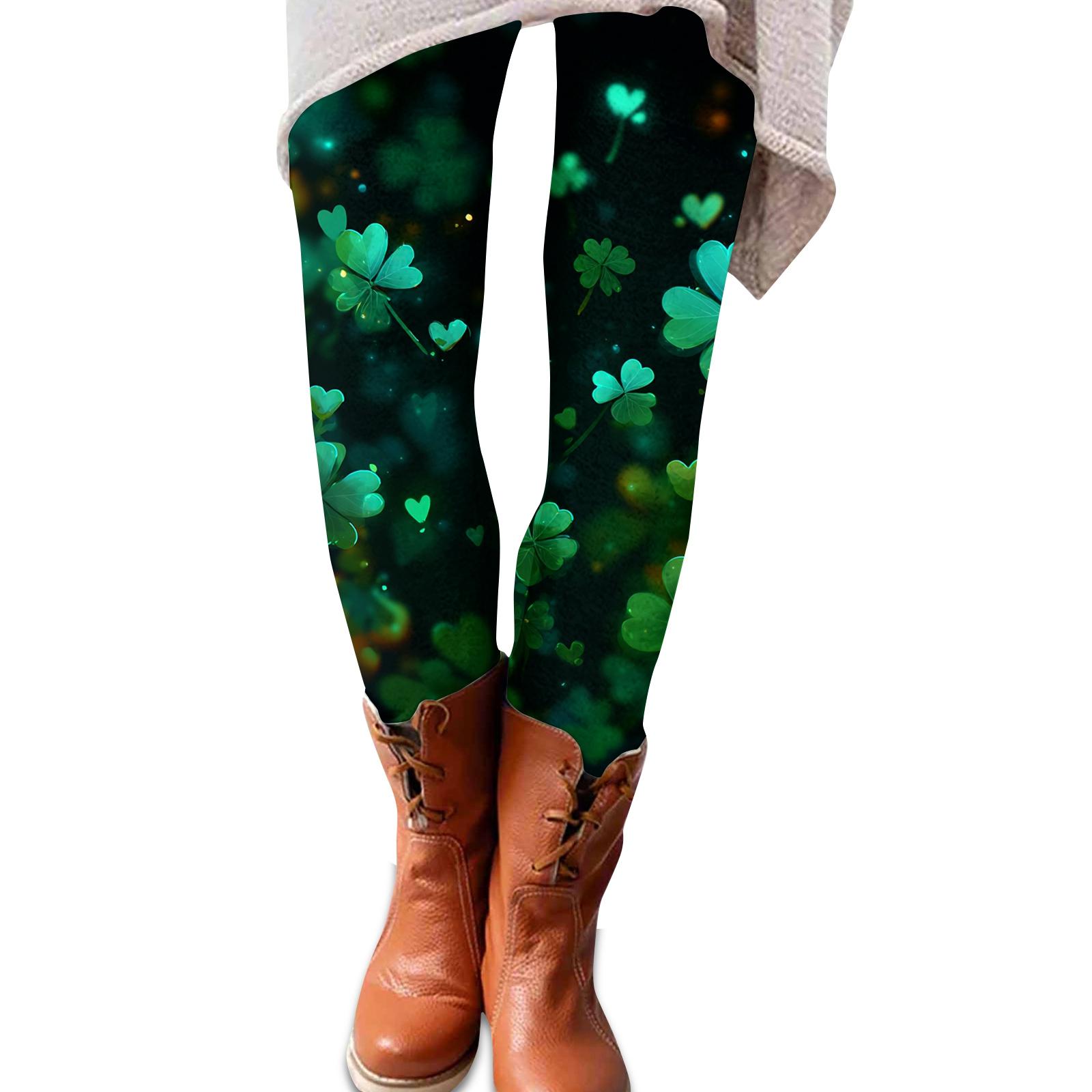 

Женская ул.. Патрик Принт Эластичные Мягкие Леггинсы Повседневная Домашняя Одежда для Сна S