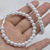 Charming Faux Pearl Hoop Earrings Stylish Dazzling Jewelry for Parties Chic Design Ideal Holiday Birthday Gift for Women