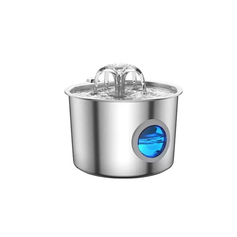 Pet Water Fountain 2.2L 304 Stainless Steel with Automatic Water Flow Pet Water Dispenser for Dog and Cat Drinking Water