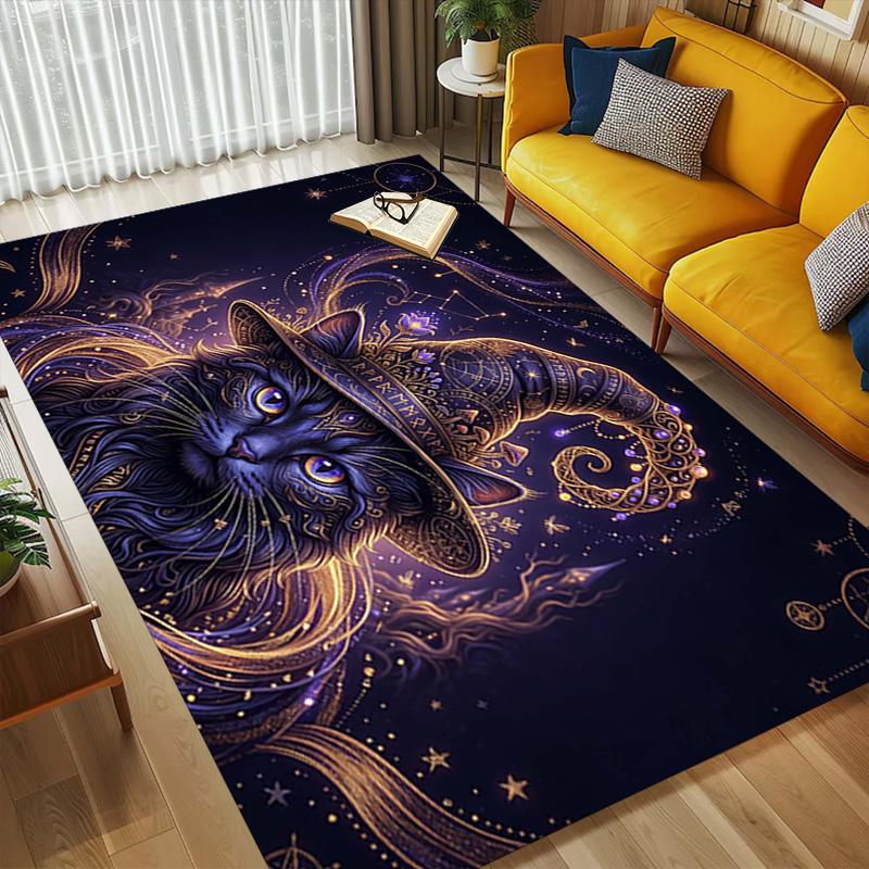 Witch Cat Living Room Nonslip Area Rug Soft Carpet For Bedroom Game Playroom Sofa Office Home Decor Doormat Christmas Gift C929718
