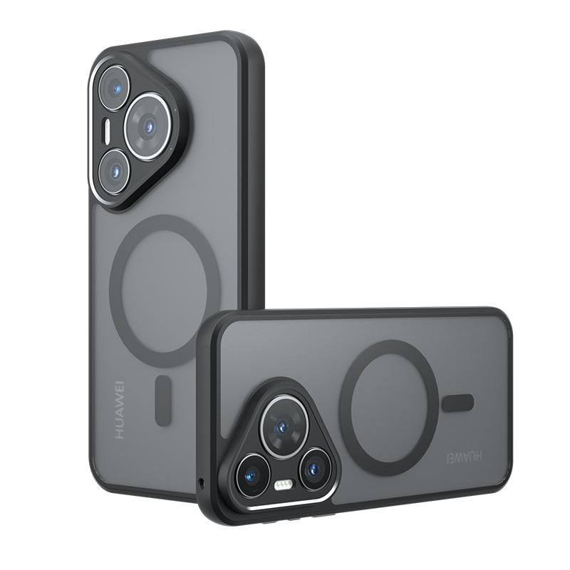 

Для Huawei Pura 70 Pro Plus ультраматовый противоотпечаток пальца противоударный магнитный чехол из ТПУ с защитой от падения, не желтеющая задняя крышка, корпус Pura 70 Ultra прозрачный черный