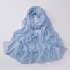 Soft Versatile Solid Bamboo Yarn Scarf With Star Rhinestone For Women