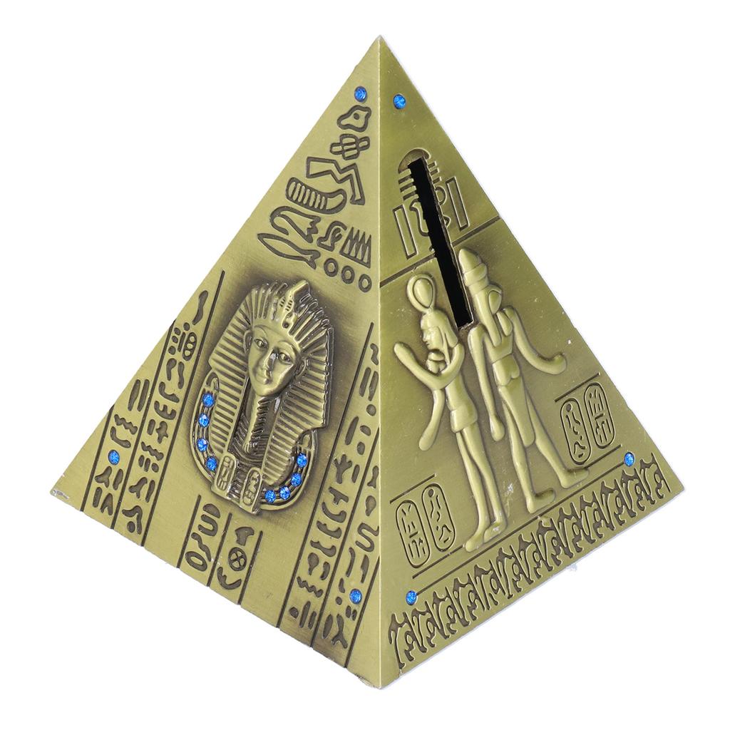 Egyptian Pyramid Model Green Bronze Large Retro Classic Exquisite Decorative Handicraft Ornament