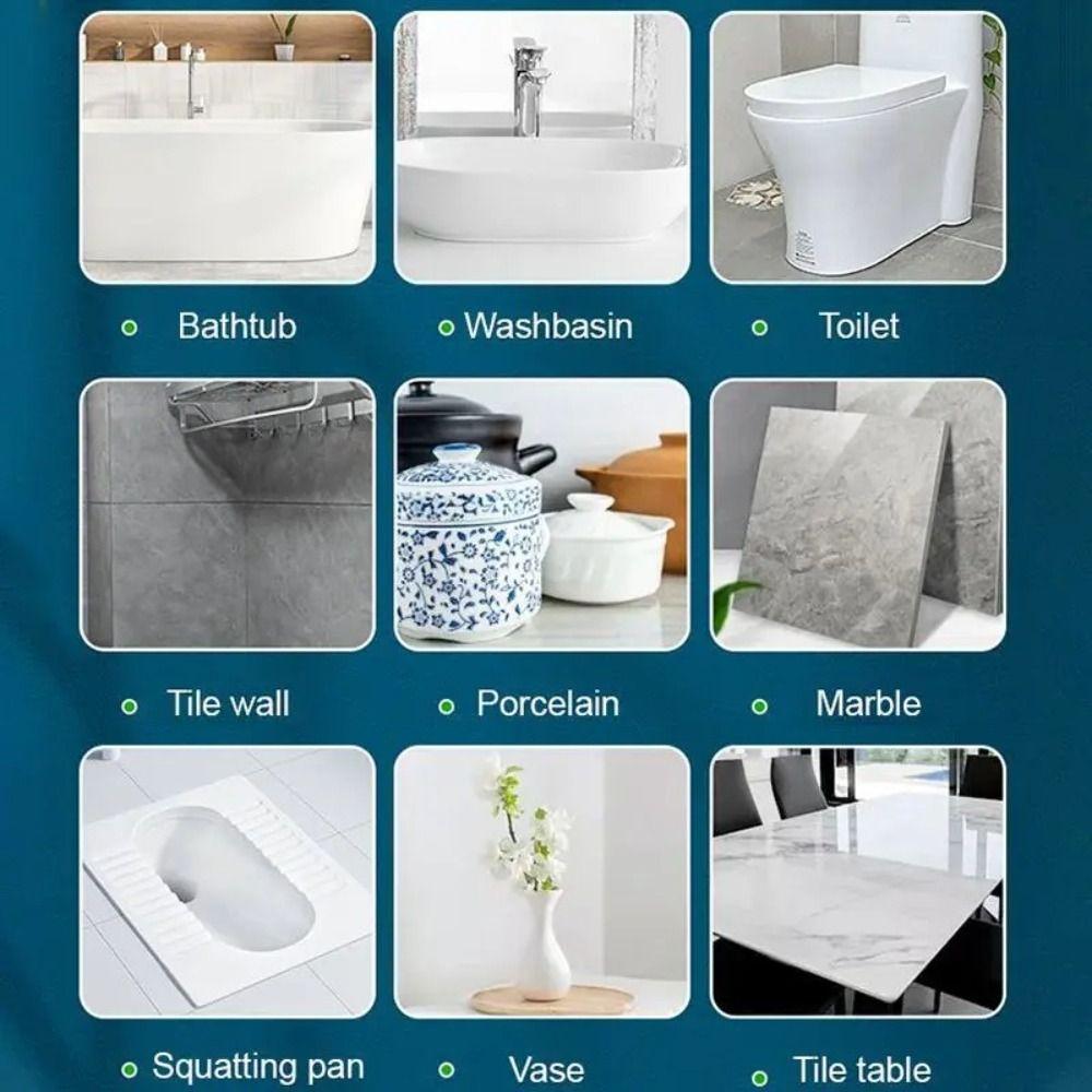 50ml Agente Reparador de Azulejos Doméstico Resistente al Calor Adhesivo Cerámico de Alta Resistencia a la Temperatura