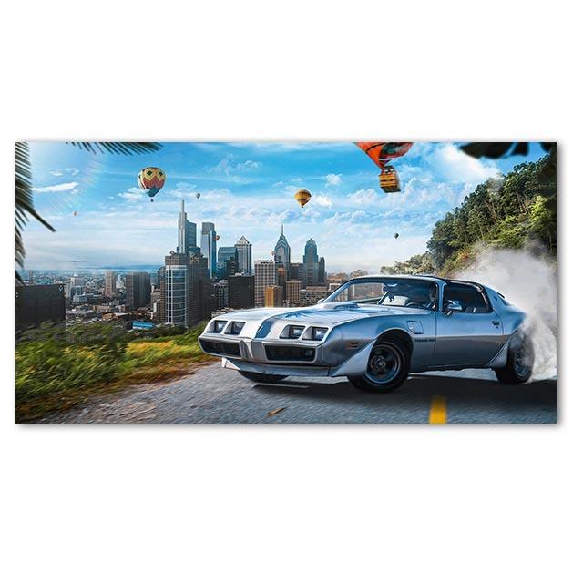 Modern Supercar Wall Art Oil Painting GT Car Wall Picture Supercar Poster