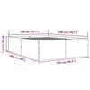 VidaXL Bed Frames White 140x200 Cm Engineered Wood, Bedroom Furniture, Bed Base, Panel Bed, Bed, Bed 3280923