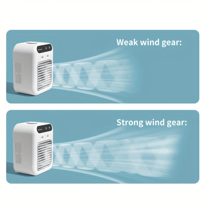 Portable Water Cooled Air Cooler Fan Mini Desk Air Conditioner USB Rechargeable Spray Humidifier Misting Fan With Ice Box