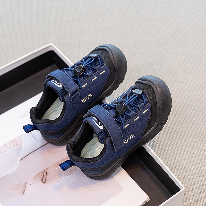

2025 Autumn Kids Versatile Velcro Hiking & Skate Shoes 19.5cm (Size 31) синий